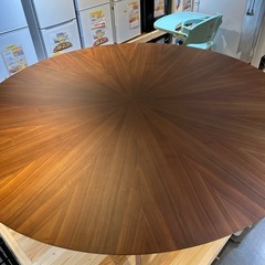 配達可【ダイニングテーブル　丸】クリーニング済み【管理番号1112】伊の画像