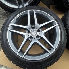 多少交渉ok　スタッドレス！AMG メルセデスベンツ W222 Sクラス　ホイール タイヤ 4本 5H-112 19インチ F8.5J+38 R9.5J+38 タイヤ4本　245/45r19 バリ溝の画像