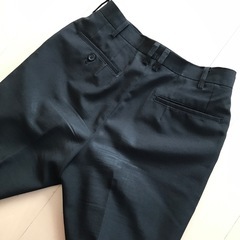 ウエスト70 ズボン 夏物 黒　メンズ　スラックスの画像