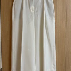 ZARA BASIC ホワイト ワイドパンツの画像