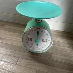 レトロ ミントグリーン キッチンスケールの画像