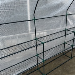 保管期限は、11月16日まで！ジャンク２ドア ビニールハウス 300x148x216cm 観葉植物 簡易温室 車庫ガーデンハウス 温室テントガーデン温室 防雨 防寒 防風対策の画像