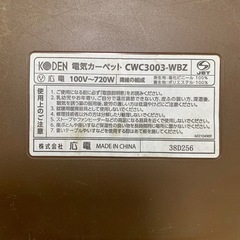 広電 電気カーペットフローリング調3畳(CWC3003-WBZ)の画像