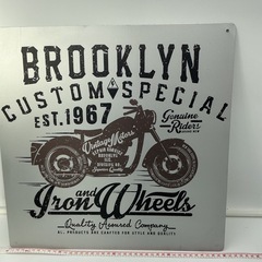 「BROOKLYN CUSTOM SPECIAL アイアンプレート（ブリキ看板／ヴィンテージ風デザイン）」の画像