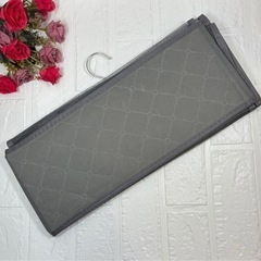 4段収納　吊り下げ収納 折りたたみ バッグ収納ラック カバン収納　グレーの画像