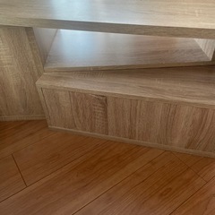 木目調　テレビ台　引き出し付きの画像