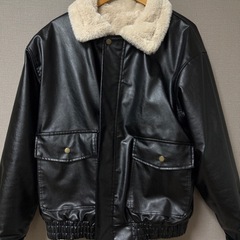 オーバーサイズレザームートンジャケットの画像