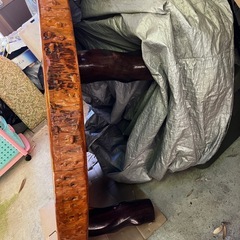 座卓 一枚板 輪切り ローテーブル 和製ビンテージ 和家具の画像