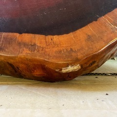 座卓 一枚板 輪切り ローテーブル 和製ビンテージ 和家具の画像
