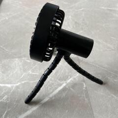 ✨4WAY自由設置⭐️USB充電式くねくねミニ扇風機の画像