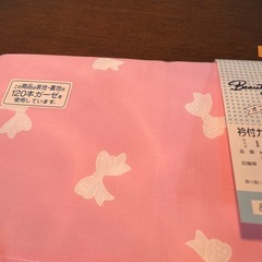 【未使用】寝具 レトロ ガーゼ毛布カバー ピンクリボン柄 144cm×210cm シングル 【1115-3】の画像