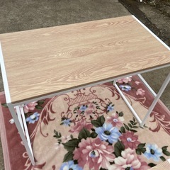 【リサイクルサービス八光】幅90㎝　株式会社もしも　ナチュラル木目調＆ホワイト　デスクセットの画像