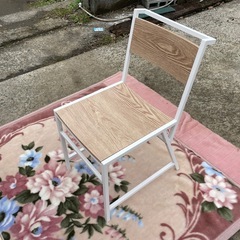 【リサイクルサービス八光】幅90㎝　株式会社もしも　ナチュラル木目調＆ホワイト　デスクセットの画像