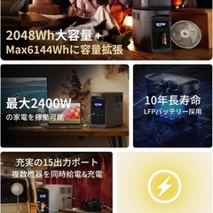 【新品未開封】 最新版DELTA 2 Max S 電源 2400W 25400円の画像