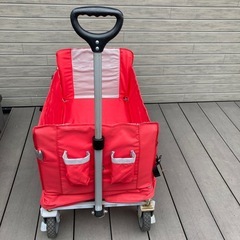 アウトドアキャリーカート★ベンチとしても座れます。キャリーワゴン。　の画像