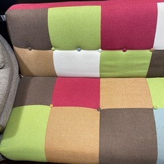 🍏人気🍎ソファベッド ニトリ パッチワーク オシャレ ソファ No.2672の画像