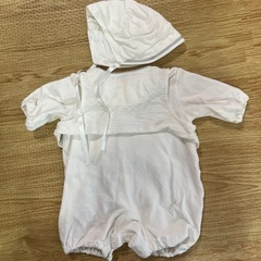 ベビーフォーマル ロンパース＆帽子セットの画像
