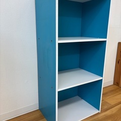 シアン✖️ホワイトの3たん3段カラーボックスの画像