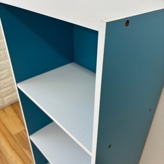 シアン✖️ホワイトの3たん3段カラーボックスの画像