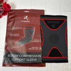 【Lサイズ】肘用 サポーター　エルボーコンプレッションサポートスリーブ　スポーツの画像