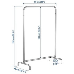 IKEA MULIG  ハンガーラック ホワイトの画像