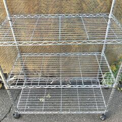 メーカー不明■④メタルラック スチールラック キャスター付きの画像