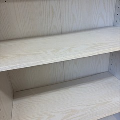 木目が少し見えるホワイト3段からーぼカラーボックスの画像