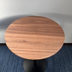 【直径40】サイドテーブル 昇降式 丸テーブル ナチュラル 高さ56～96cmの画像