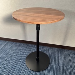 【直径40】サイドテーブル 昇降式 丸テーブル ナチュラル 高さ56～96cmの画像