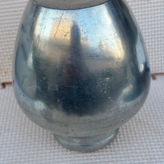 錫半製 上錫　茶壺 直径11㎝×高さ13.5㎝の画像