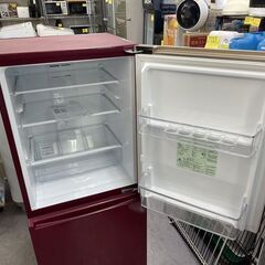 AQUA 168L 2ドア冷蔵庫 AQR-17NBK 赤 レッド 2023年製 アクア 冷蔵庫 170Lクラス 札幌市手稲区の画像