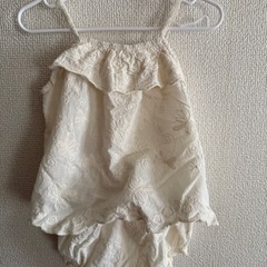 ZARAアイボリー フリル キャミソール、パンツ 74センチの画像