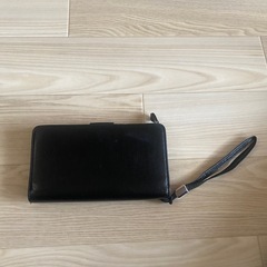ブラック 長財布 合成皮革の画像