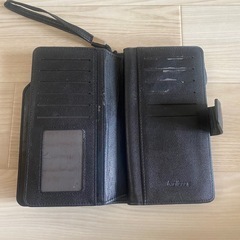 ブラック 長財布 合成皮革の画像