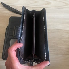 ブラック 長財布 合成皮革の画像