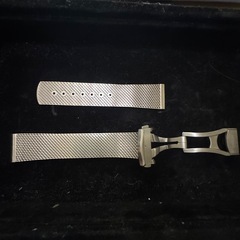 OMEGAオメガ純正ツーピース ストラッ﻿プ ステンレス製メッシュブレスレッ﻿トの画像