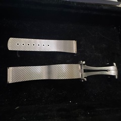 OMEGAオメガ純正ツーピース ストラッ﻿プ ステンレス製メッシュブレスレッ﻿トの画像