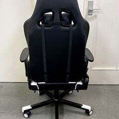 【・税込み】美品 GTRacing GTレーシング ゲーミングチェア デスクチェア ブラック×ホワイト【PayPay使えます】の画像
