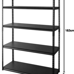 メタルラック ブラック 183×120×46の画像
