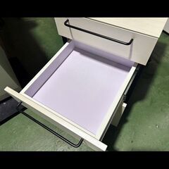 札幌お引き取り限定◆家具◆②ニトリ◆デスクワゴン/キャスター付き◆サーヤ ホワイト◆W40 D57 H60の画像