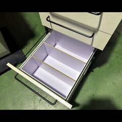 札幌お引き取り限定◆家具◆②ニトリ◆デスクワゴン/キャスター付き◆サーヤ ホワイト◆W40 D57 H60の画像