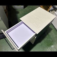 札幌お引き取り限定◆家具◆②ニトリ◆デスクワゴン/キャスター付き◆サーヤ ホワイト◆W40 D57 H60の画像