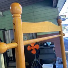 【リユースショップスパークル】木製ハンガーラック　No.111　ライトブラウン　キャスター付き　衣類収納　配送設置可能♪の画像