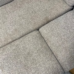 3人掛けソファ オットマン付 形自在 グレー 差し上げます。の画像