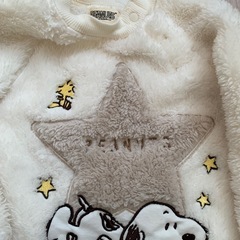 スヌーピー冬用もこもこパジャマ95cm 未使用品の画像