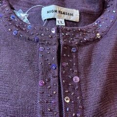 スパンコール、ビ－ズ付きアンサンブル未使用の画像