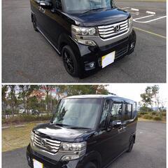 平成 24 年式／ホンダ／NーBOX カスタム／G Lパッケージ／両側パワースライドドア／純正エアロパーツ／スマートキー／純正ナビ／テレビ／バックモニター／ETC／ワコーズ エンジンオイルなど交換／内外装 清掃済み／車検 09/11の画像