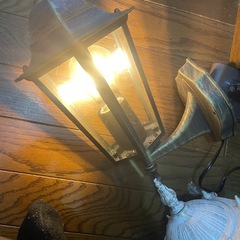 秋月貿易　アンティーク調　アベニューランプ　スイッチ付き　コンセント式の画像