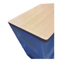 木目調天板チェスト 3段(FD-W3D ライトブラウン)の画像