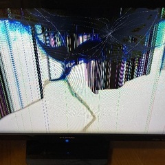 FUNAI 2019年製　液晶カラーテレビ【画面割れありジャンク品】の画像